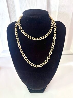 Vintage RMN Gold Tone Link Necklace Signed